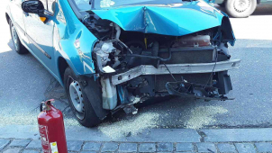 Nehoda v Třebíči se neobešla bez zranění